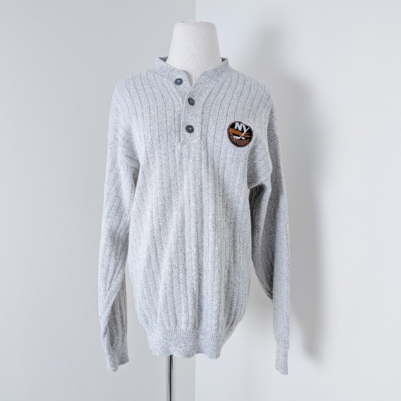 90’s NY Yankees Vintage Pullover Henley Stanley Cup Polo Long Sleeve New York - Picture 4 of 12